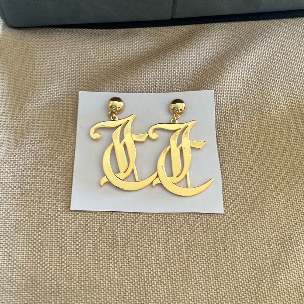 JUICY COUTURE INITIALS EARRINGS